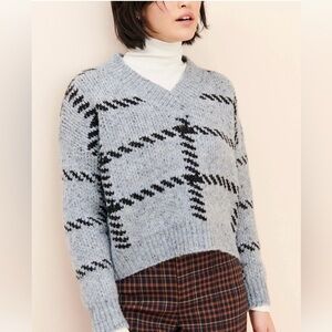 Anthropologie Line + Dot Michaela Plaid Sweater